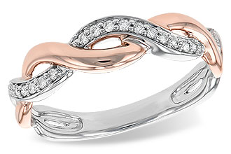 C231-48830: LDS DIA WED RG .10 TW (ROSE & WG)