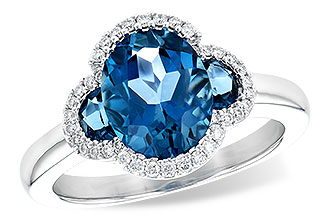 C236-06148: LDS RG 3.04 TW LONDON BLUE TOPAZ 3.20 TGW