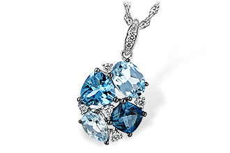 G235-10639: NECK 2.60 BLUE TOPAZ 2.70 TGW