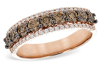 G318-80712: LDS WED RG .80 TW BROWN DIAS 1.00 TW