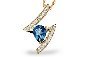 G320-56121: NECK 1.04 LONDON BLUE TOPAZ 1.23 TGW (8x6MM)