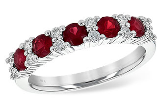 H236-01630: LDS WED RG .88 RUBY 1.12 TGW